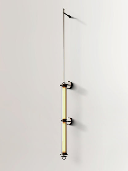 Meridian Vertical Wall Sconce | Glass & Bronze | 120cm