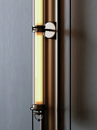 Meridian Vertical Wall Sconce | Glass & Bronze | 120cm