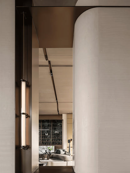 Meridian Vertical Wall Sconce | Glass & Bronze | 120cm