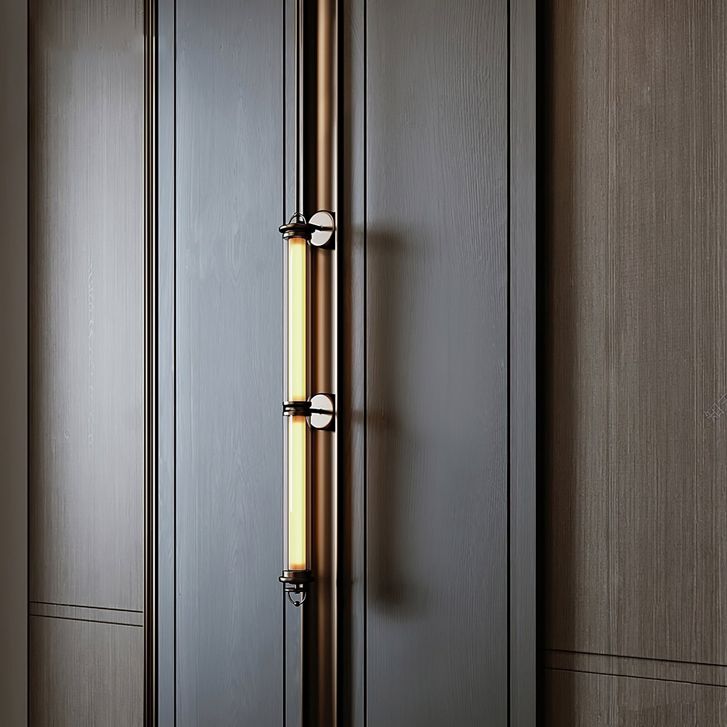 Meridian Vertical Wall Sconce | Glass & Bronze | 120cm