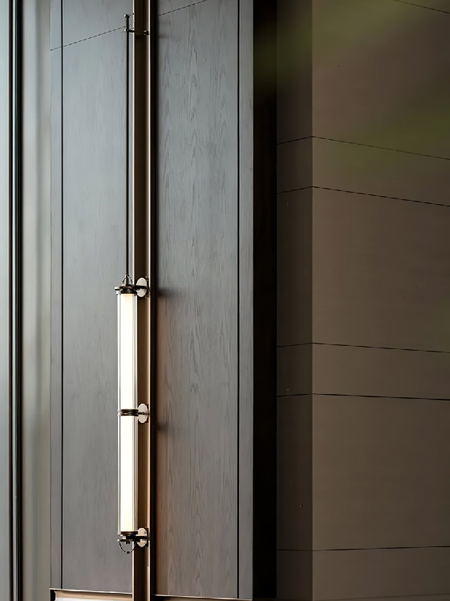 Meridian Vertical Wall Sconce | Glass & Bronze | 120cm