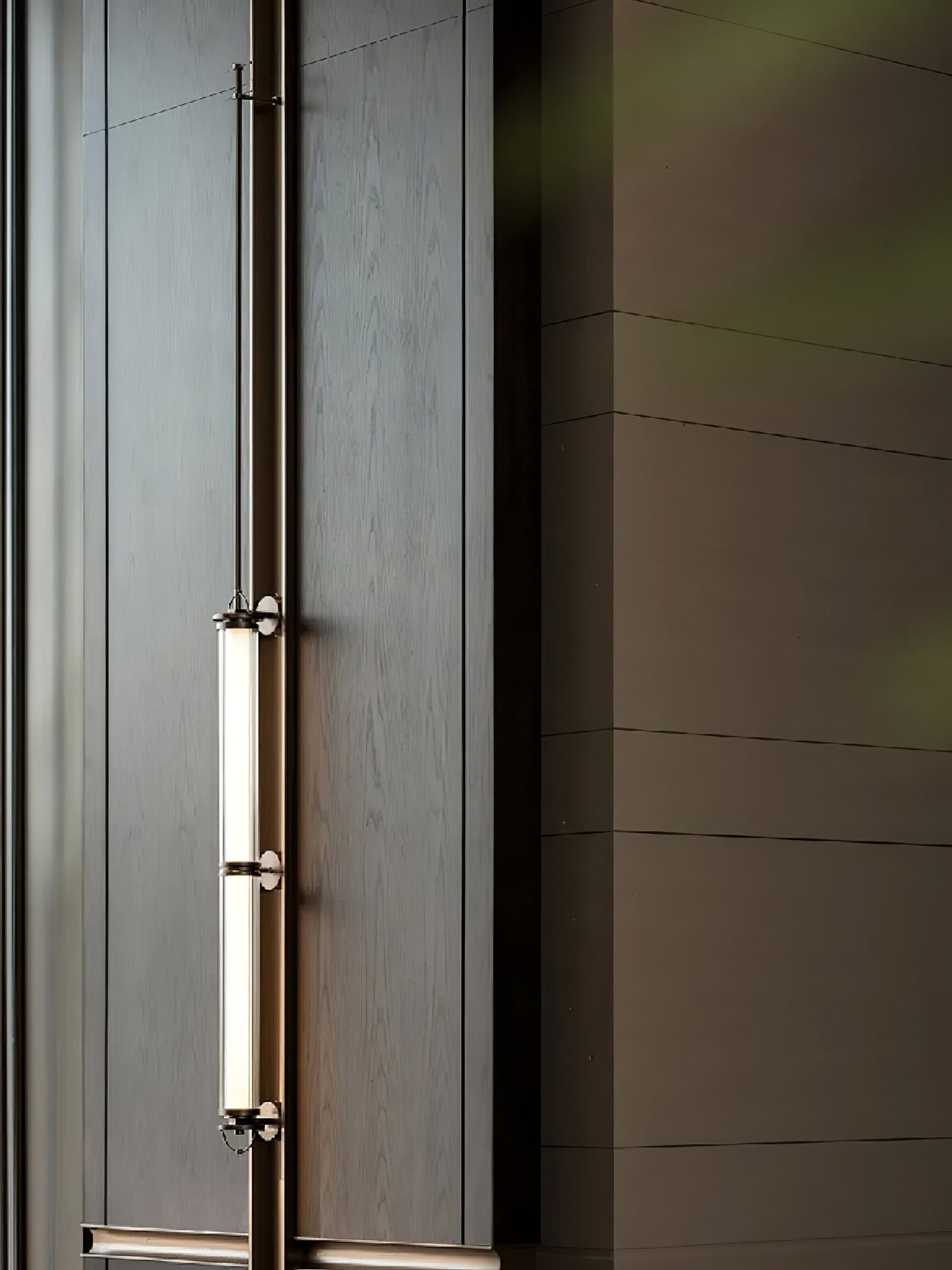 Meridian Vertical Wall Sconce | Glass & Bronze | 120cm
