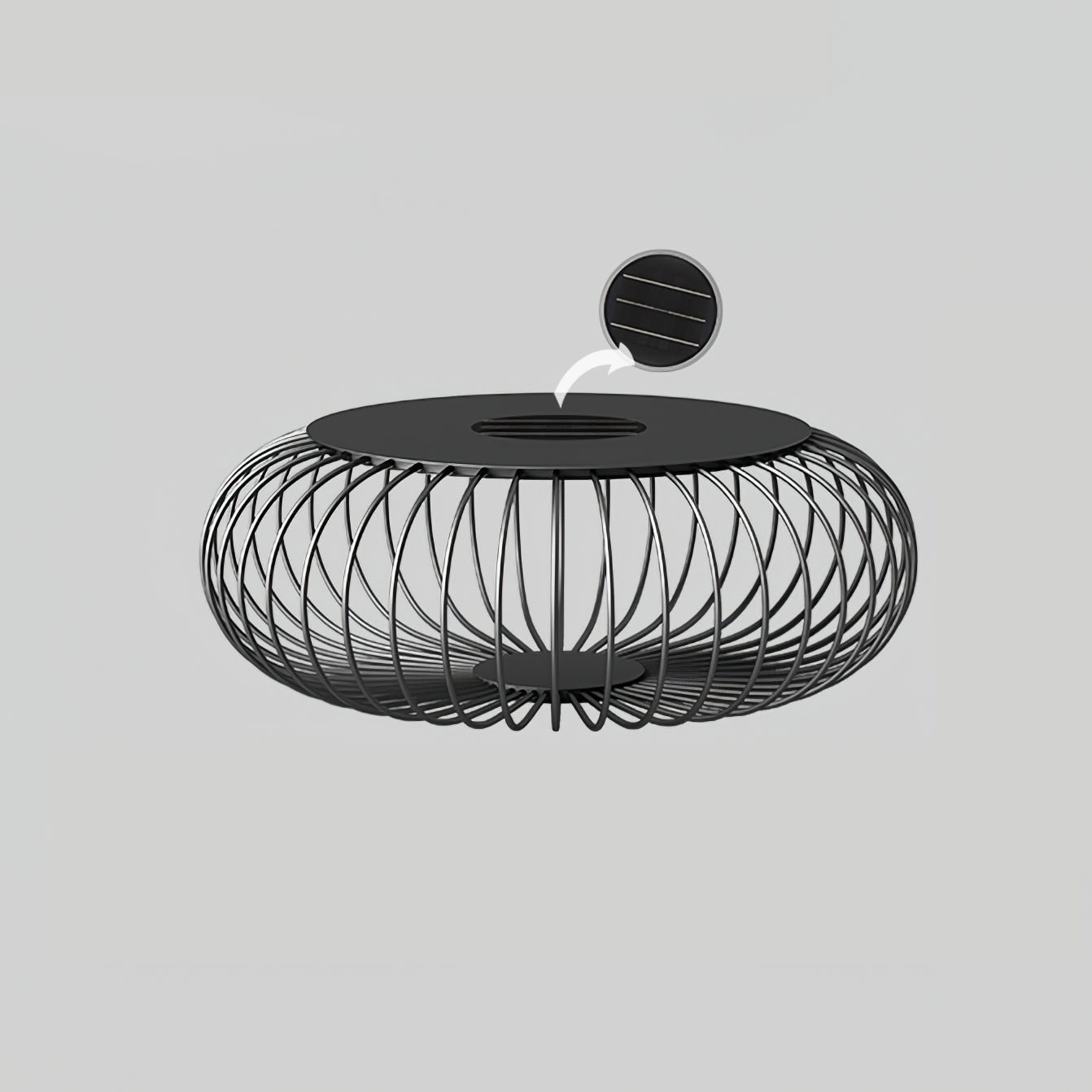 Meridiano Garden Table Light | Steel Rod Structure | Black