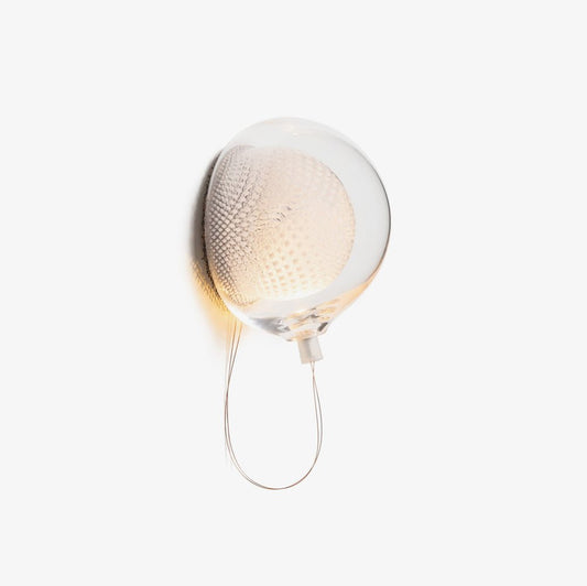 Mesh Glass Wall Lamp | Copper Mesh & Clear Glass | 14cm Diameter