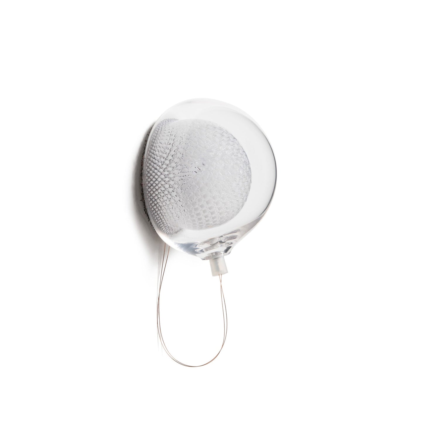 Mesh Glass Wall Lamp | Copper Mesh & Clear Glass | 14cm Diameter