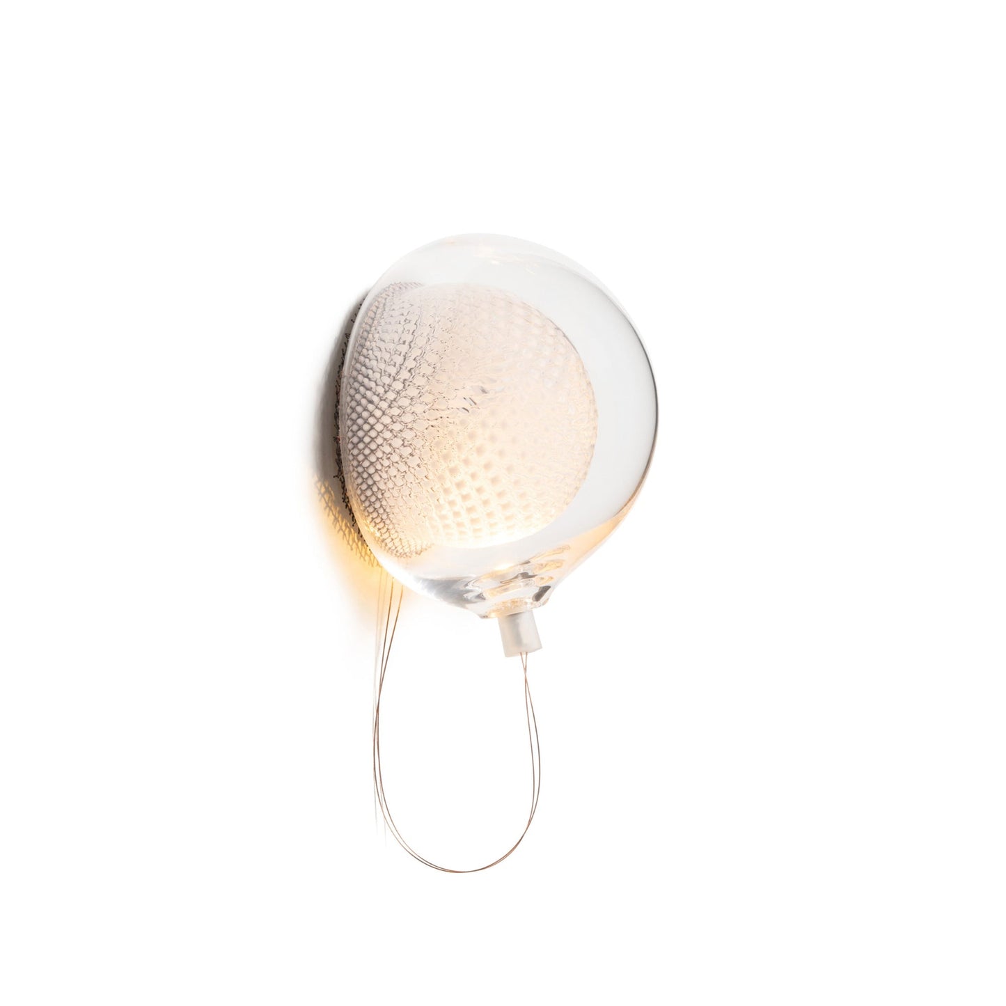Mesh Glass Wall Lamp | Copper Mesh & Clear Glass | 14cm Diameter