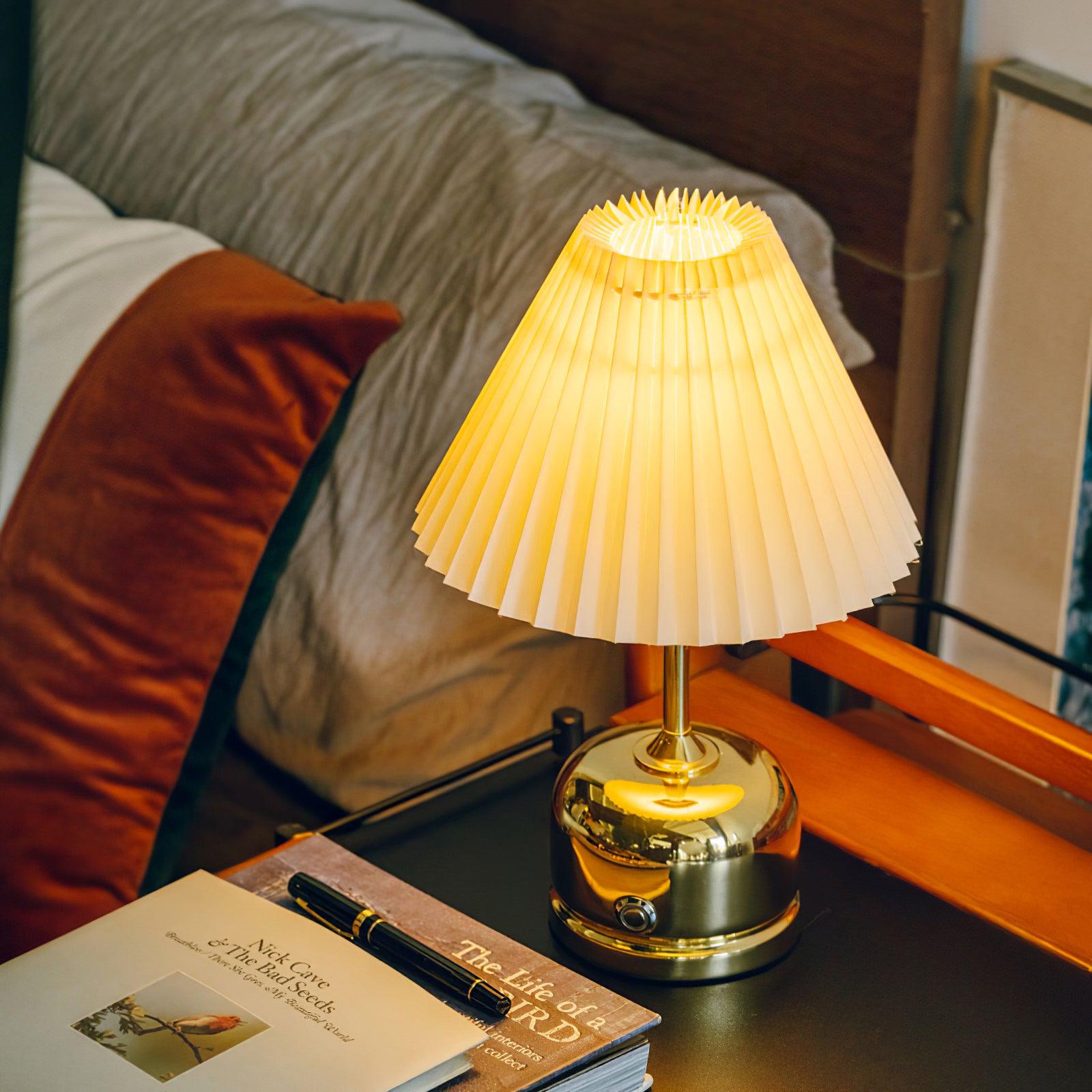 Metal Table Lamp | Antique Brass | Rechargeable LED