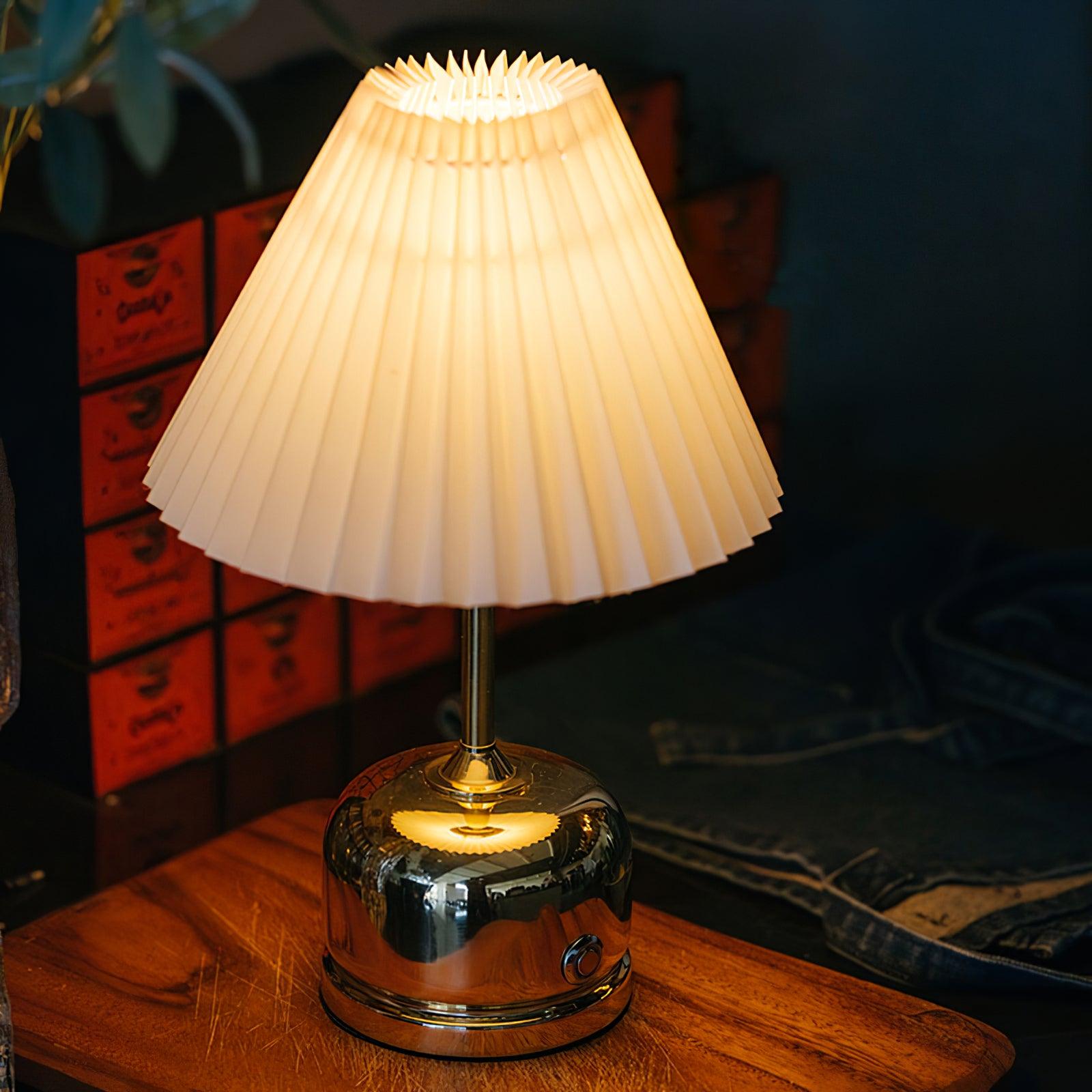 Metal Table Lamp | Antique Brass | Rechargeable LED
