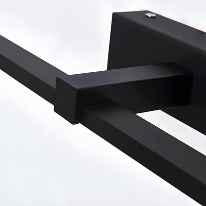 Metal Linear Mirror Wall Light | Black Finish | Set of 2