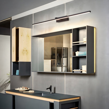 Metal Linear Mirror Wall Light | Black Finish | Set of 2