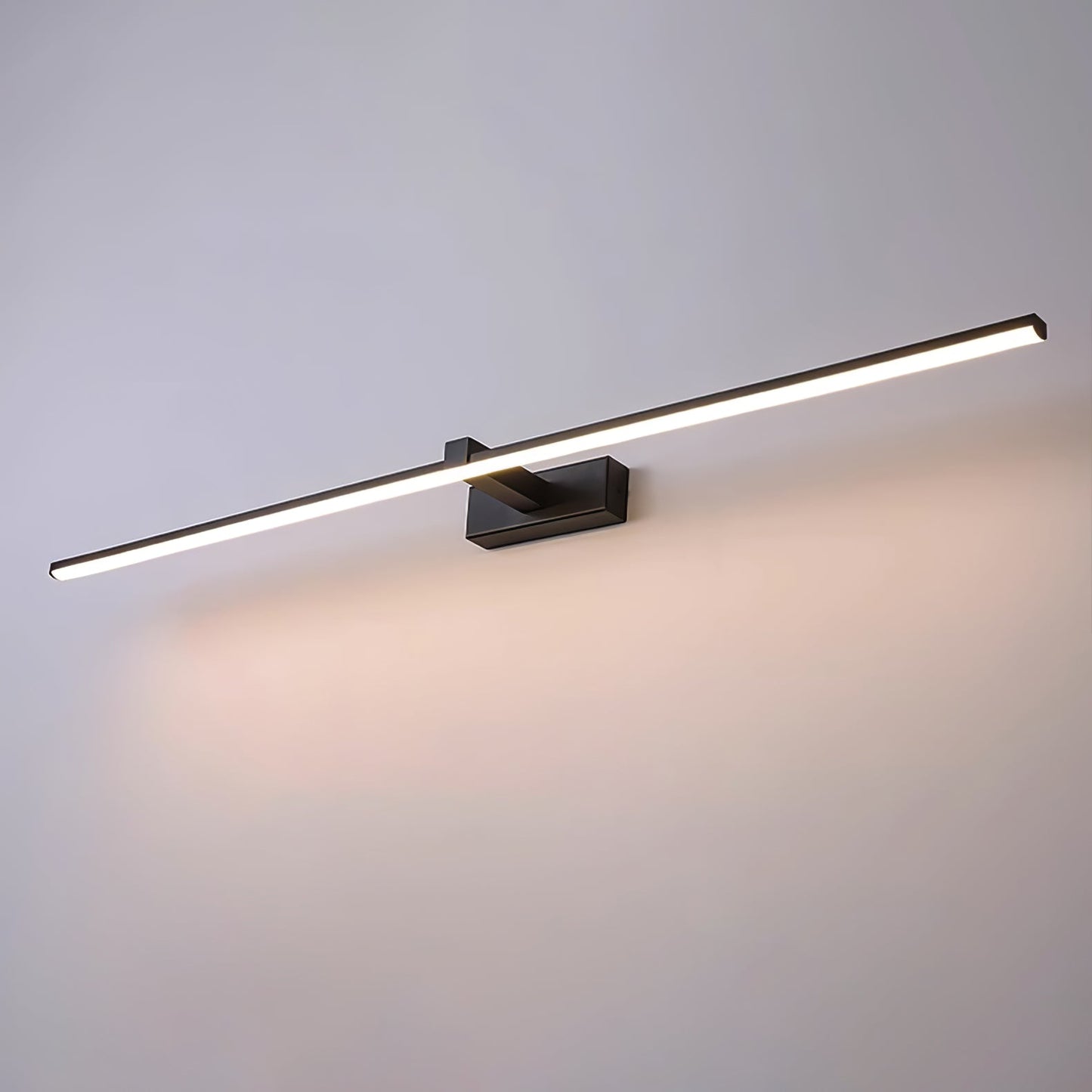 Metal Linear Mirror Wall Light | Black Finish | Set of 2