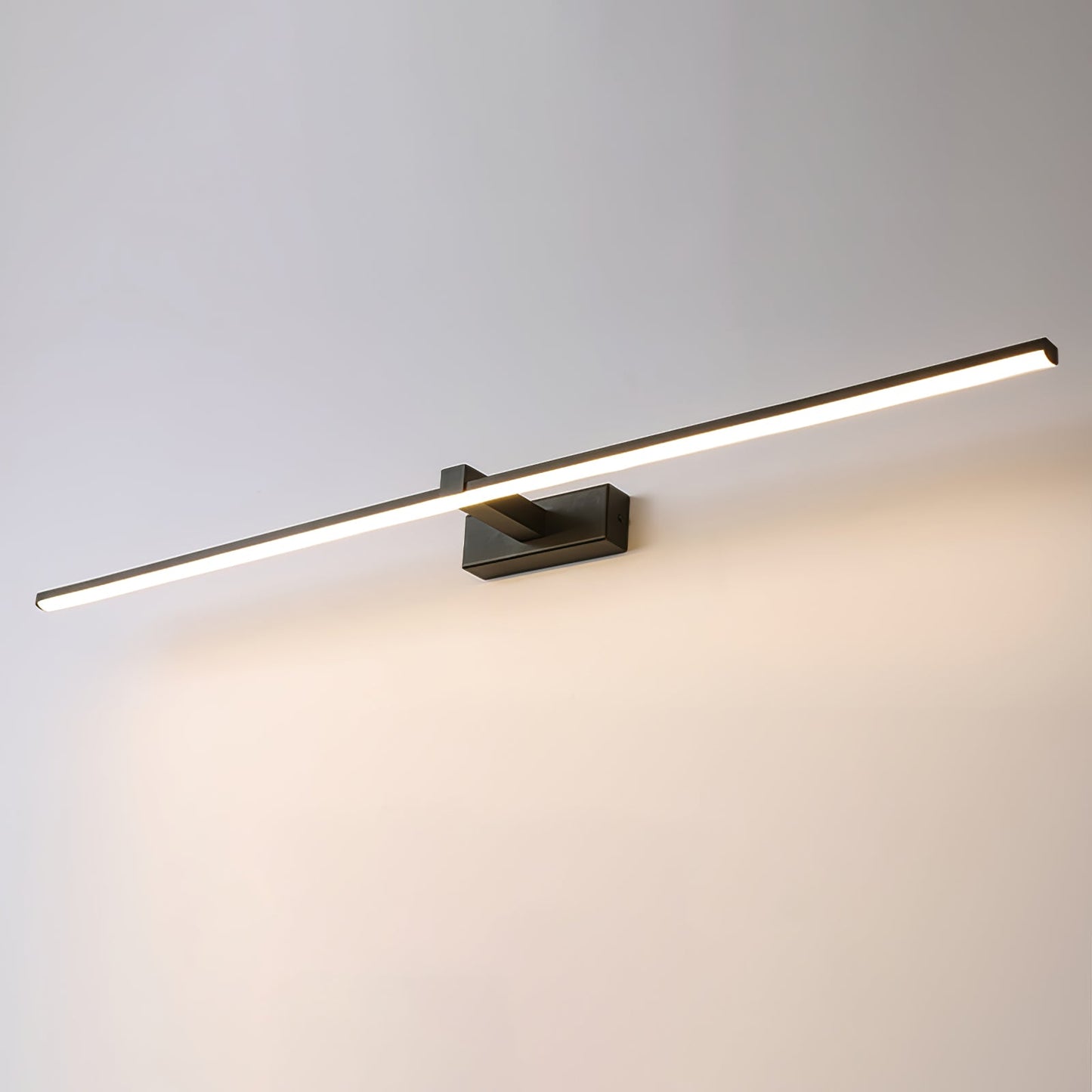 Metal Linear Mirror Wall Light | Black Finish | Set of 2