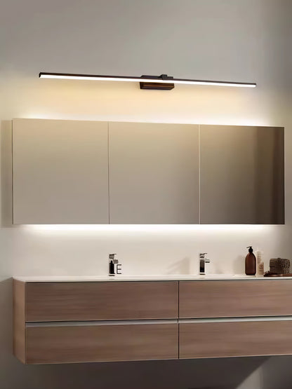 Metal Linear Mirror Wall Light | Black Finish | Set of 2