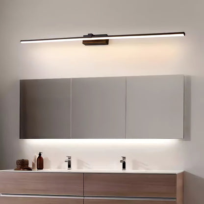 Metal Linear Mirror Wall Light | Black Finish | Set of 2