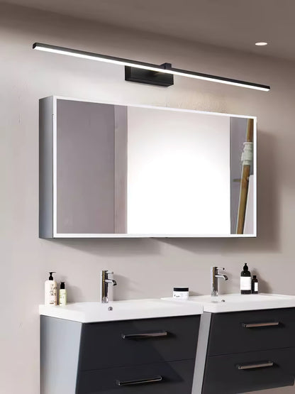 Metal Linear Mirror Wall Light | Black Finish | Set of 2