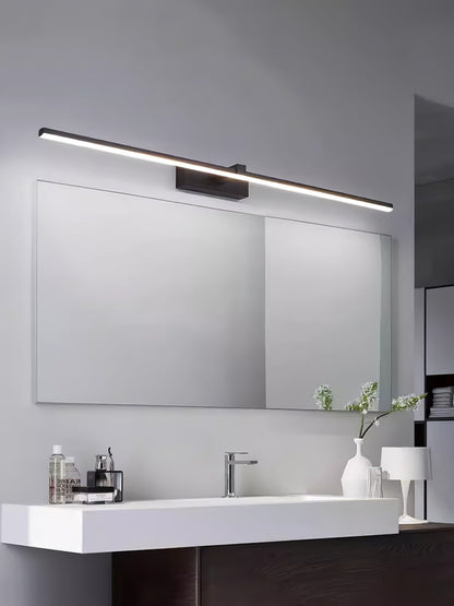 Metal Linear Mirror Wall Light | Black Finish | Set of 2