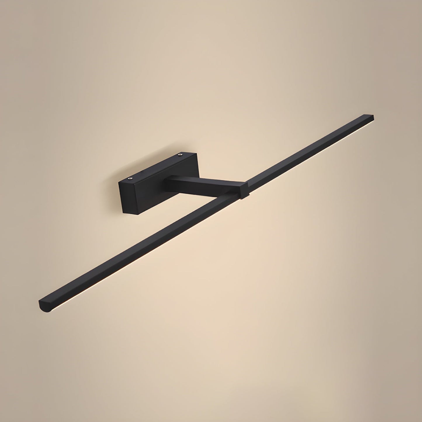 Metal Linear Mirror Wall Light | Black Finish | Set of 2
