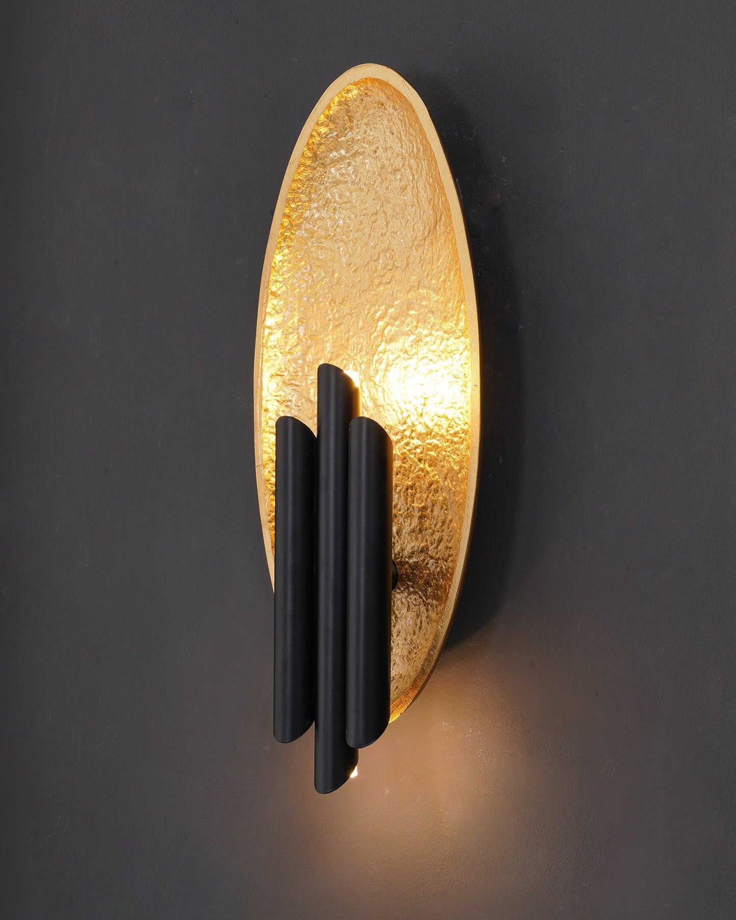 Metal Sconce | Metal, Iron, Aluminum | Black & Gold, Gold & Silver