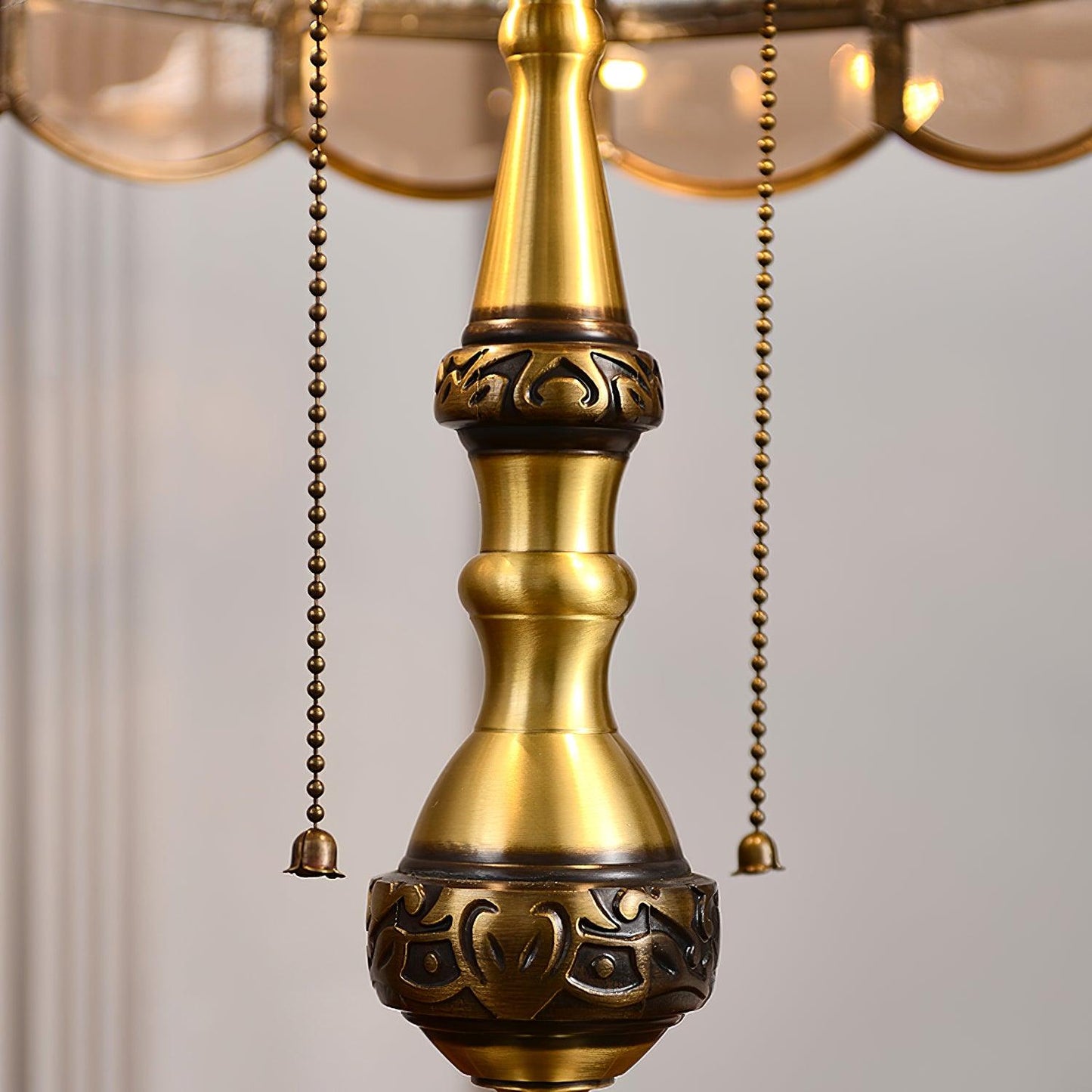Table Lamp | Electroplated Brass Gold & Opaque Glass | 30cm Diameter