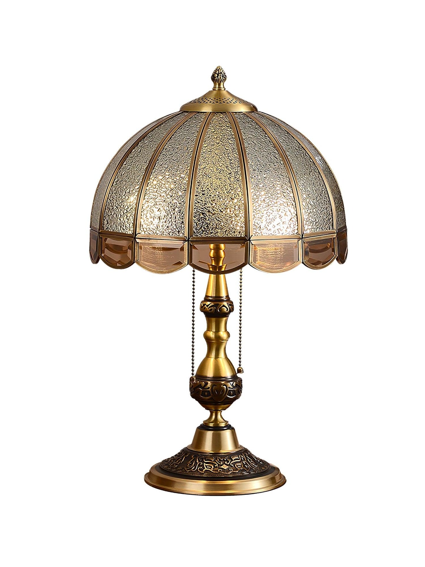 Table Lamp | Electroplated Brass Gold & Opaque Glass | 30cm Diameter