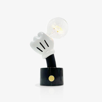 Mickey Mouse Inspired Table Lamp | Metal & Marble | White & Black Finish