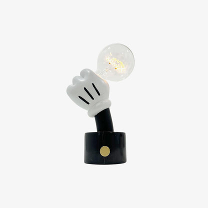 Mickey Mouse Inspired Table Lamp | Metal & Marble | White & Black Finish