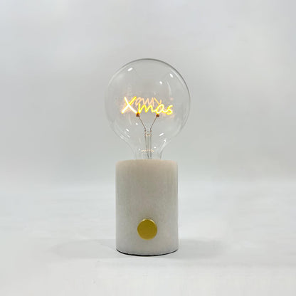 Mickey Mouse Inspired Table Lamp | Metal & Marble | White & Black Finish