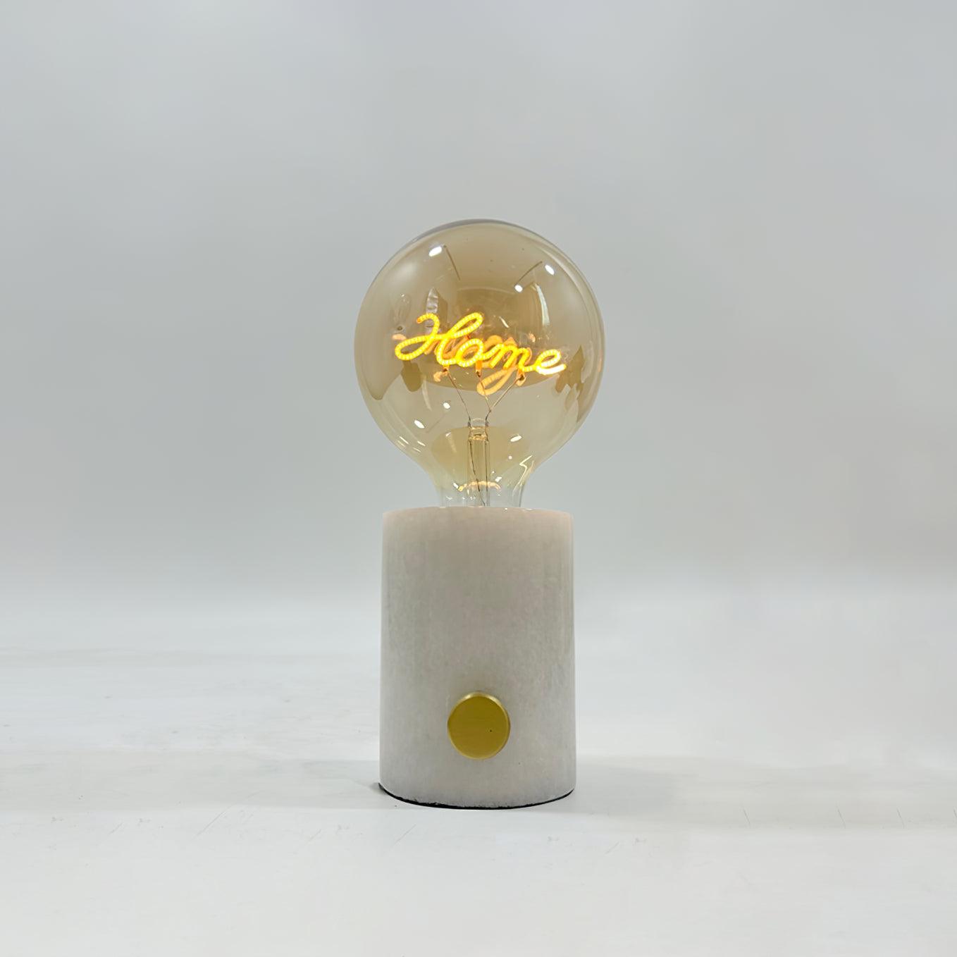Mickey Mouse Inspired Table Lamp | Metal & Marble | White & Black Finish
