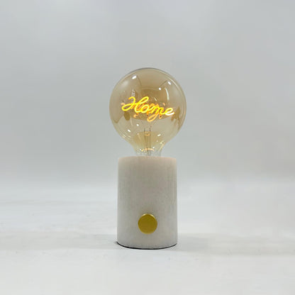 Mickey Mouse Inspired Table Lamp | Metal & Marble | White & Black Finish