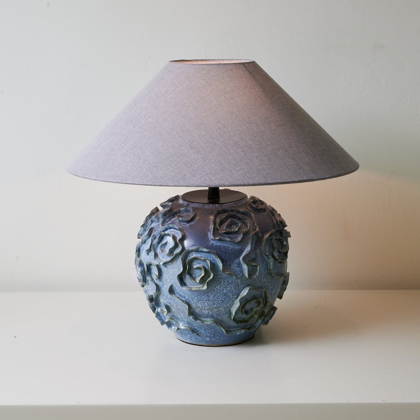 Table Lamp | Ceramic Base | Indigo Blue