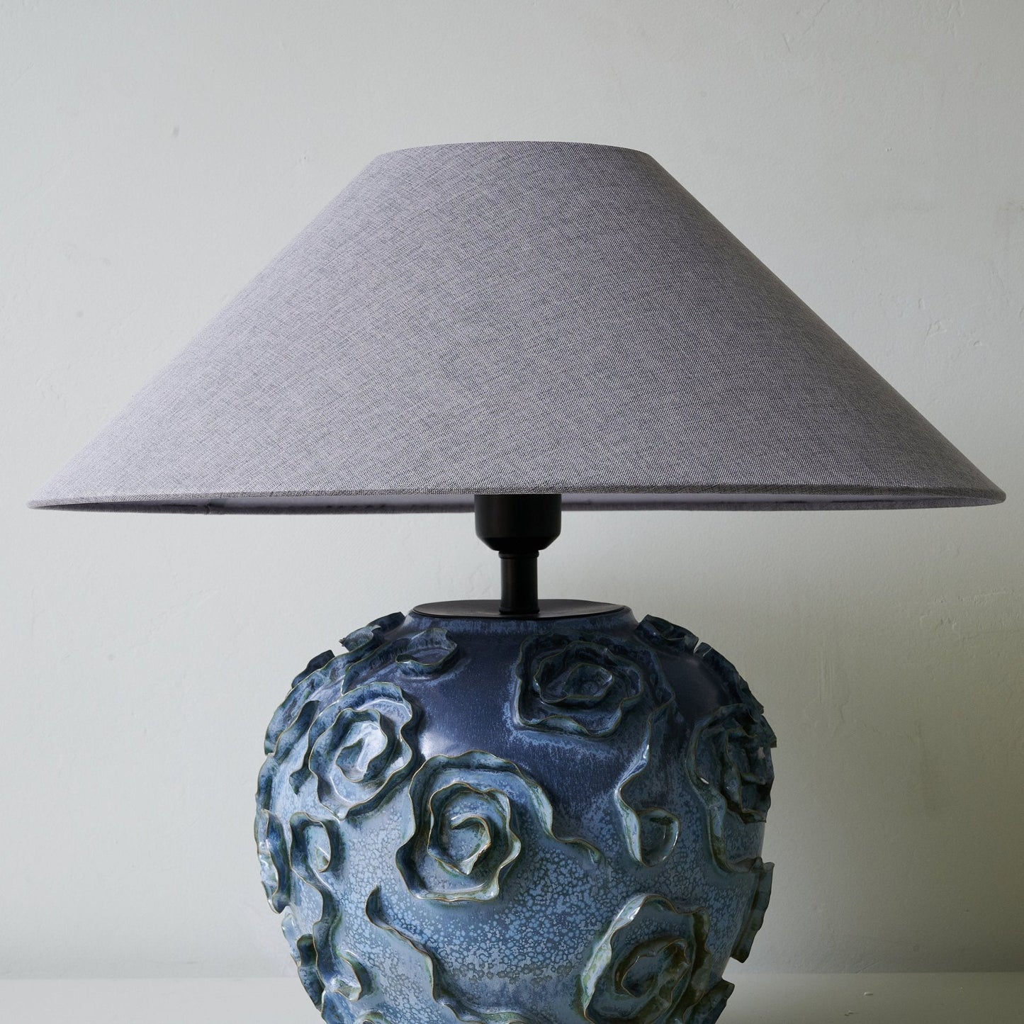 Table Lamp | Ceramic Base | Indigo Blue
