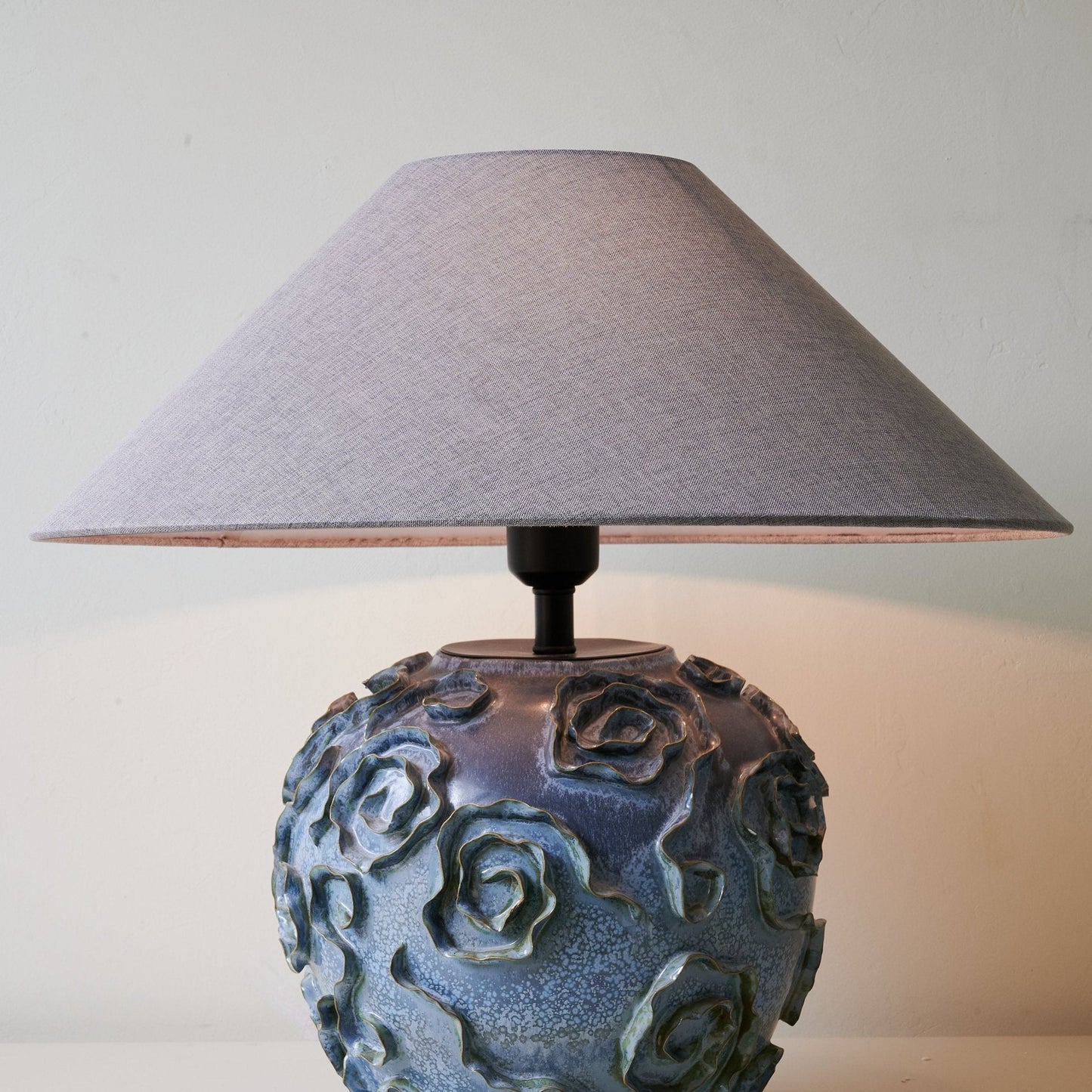 Table Lamp | Ceramic Base | Indigo Blue