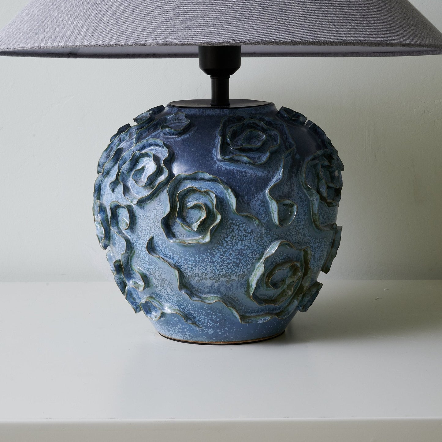 Table Lamp | Ceramic Base | Indigo Blue