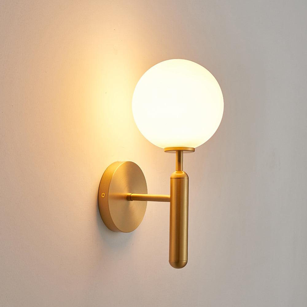Nordica Wall Lamp | Brass & Glass | Clear & White Shades