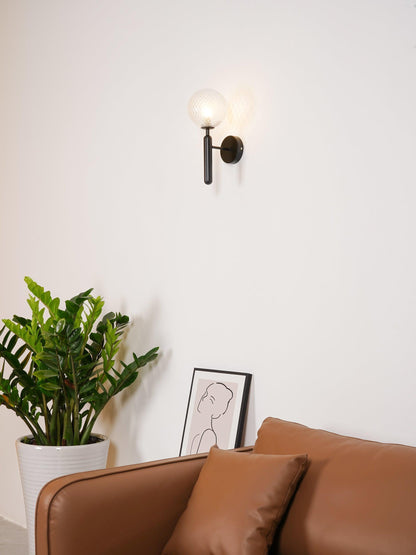 Nordica Wall Lamp | Brass & Glass | Clear & White Shades