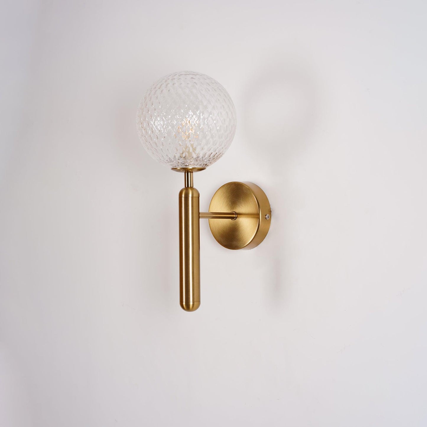 Nordica Wall Lamp | Brass & Glass | Clear & White Shades