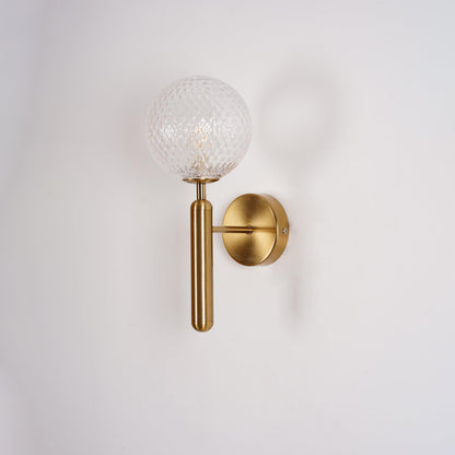 Nordica Wall Lamp | Brass & Glass | Clear & White Shades