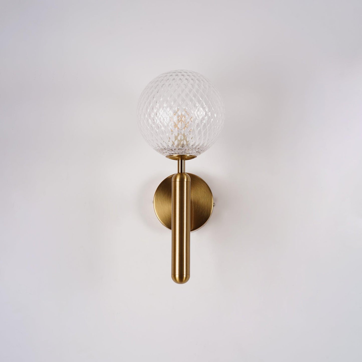 Nordica Wall Lamp | Brass & Glass | Clear & White Shades