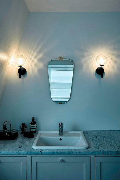 Nordica Wall Lamp | Brass & Glass | Clear & White Shades