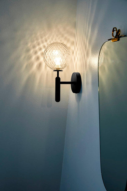 Nordica Wall Lamp | Brass & Glass | Clear & White Shades