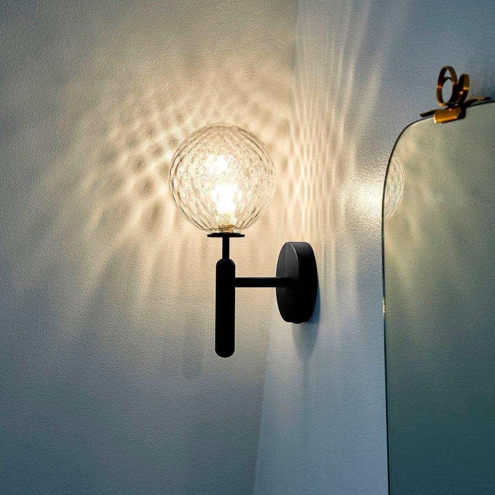 Nordica Wall Lamp | Brass & Glass | Clear & White Shades