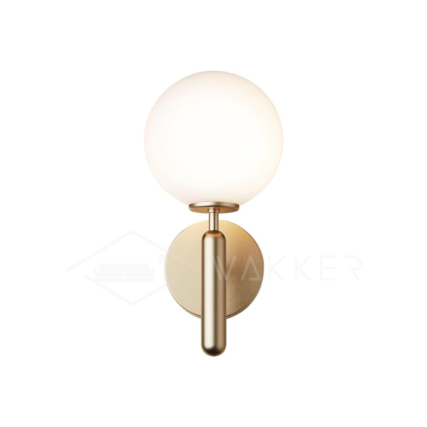 Nordica Wall Lamp | Brass & Glass | Clear & White Shades