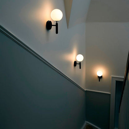 Nordica Wall Lamp | Brass & Glass | Clear & White Shades