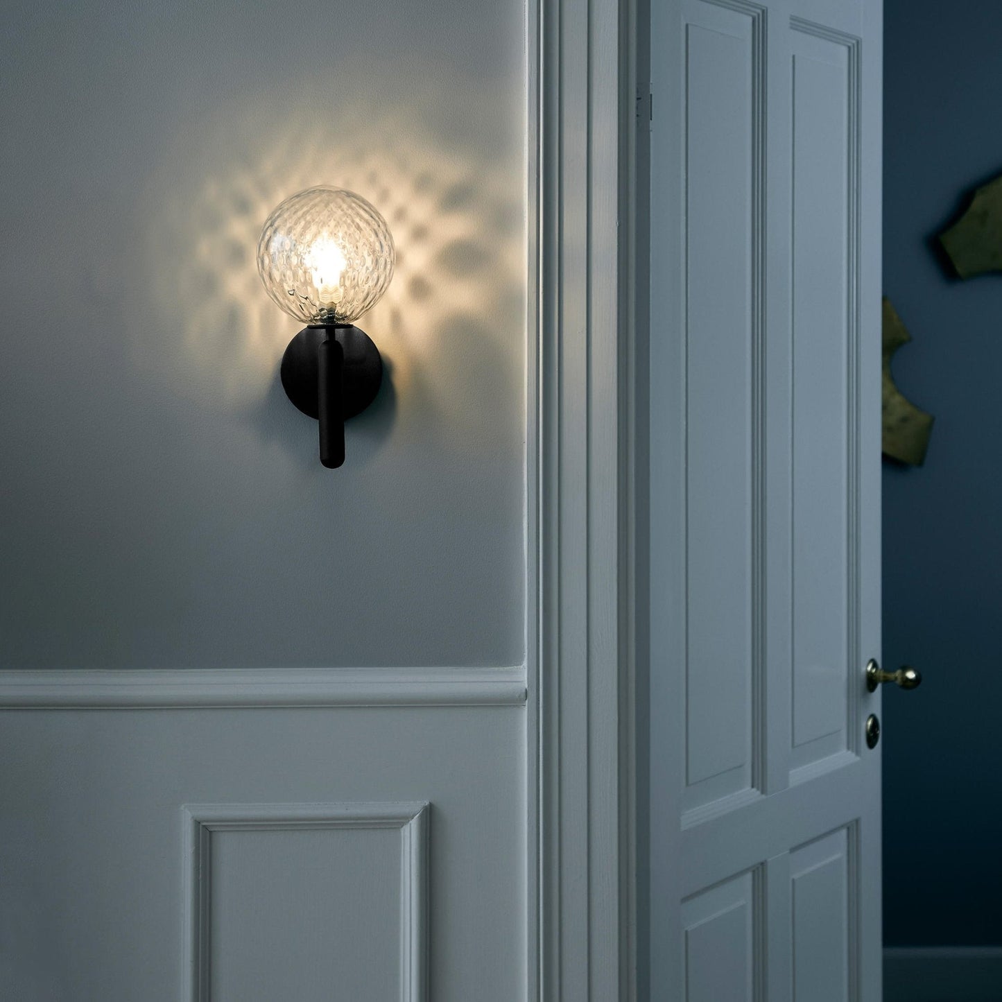 Scandiluxe Wall Light Set | Mouth-Blown Glass & Brass | Gold & Clear | 2-Piece Set