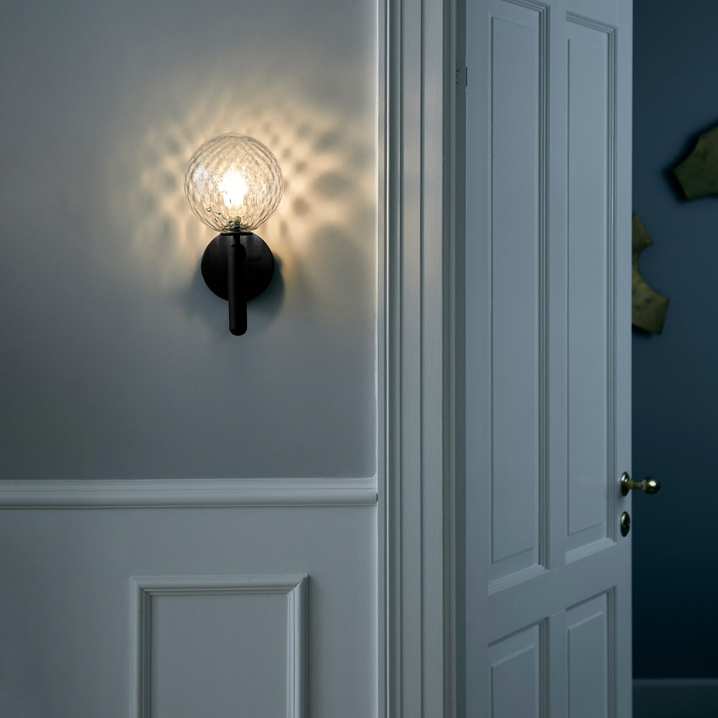 Nordica Wall Lamp | Brass & Glass | Clear & White Shades