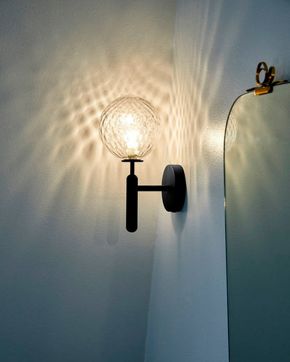 Nordica Wall Lamp | Brass & Glass | Clear & White Shades