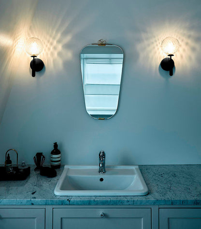 Nordica Wall Lamp | Brass & Glass | Clear & White Shades