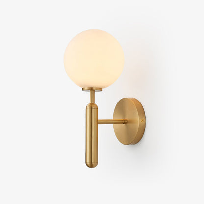 Scandiluxe Wall Light Set | Mouth-Blown Glass & Brass | Gold & Clear | 2-Piece Set