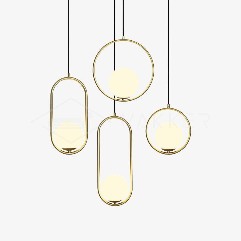 Glass Pendant Lamp | Brass & Glass | Gold, Black, Chrome