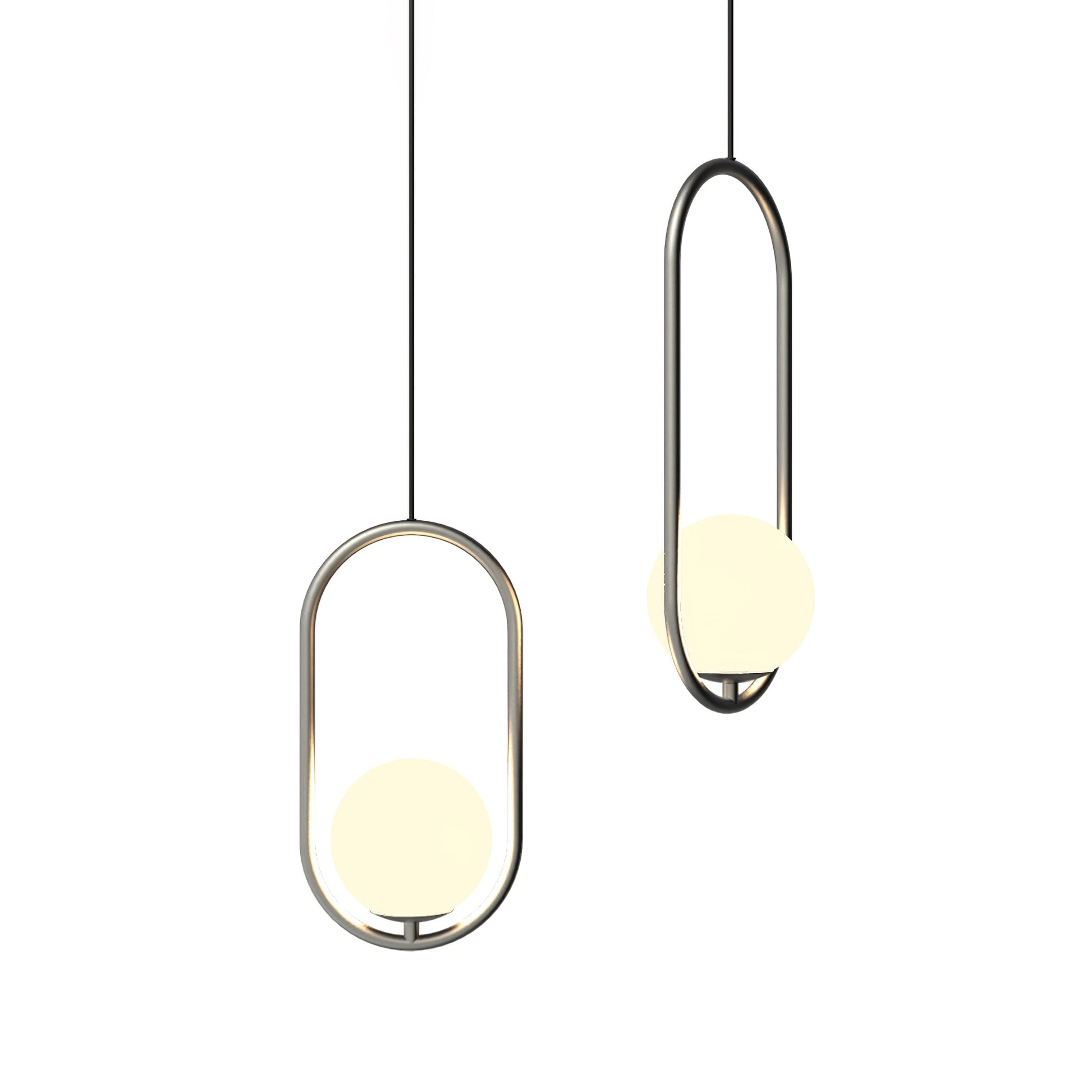 Glass Pendant Lamp | Brass & Glass | Gold, Black, Chrome